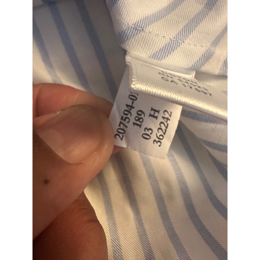 Banana Republic Button Down Women S Blue Excellent Striped Cotton Long Sleeve - Picture 8 of 11
